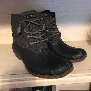 Navy sperry rain boot duck boot